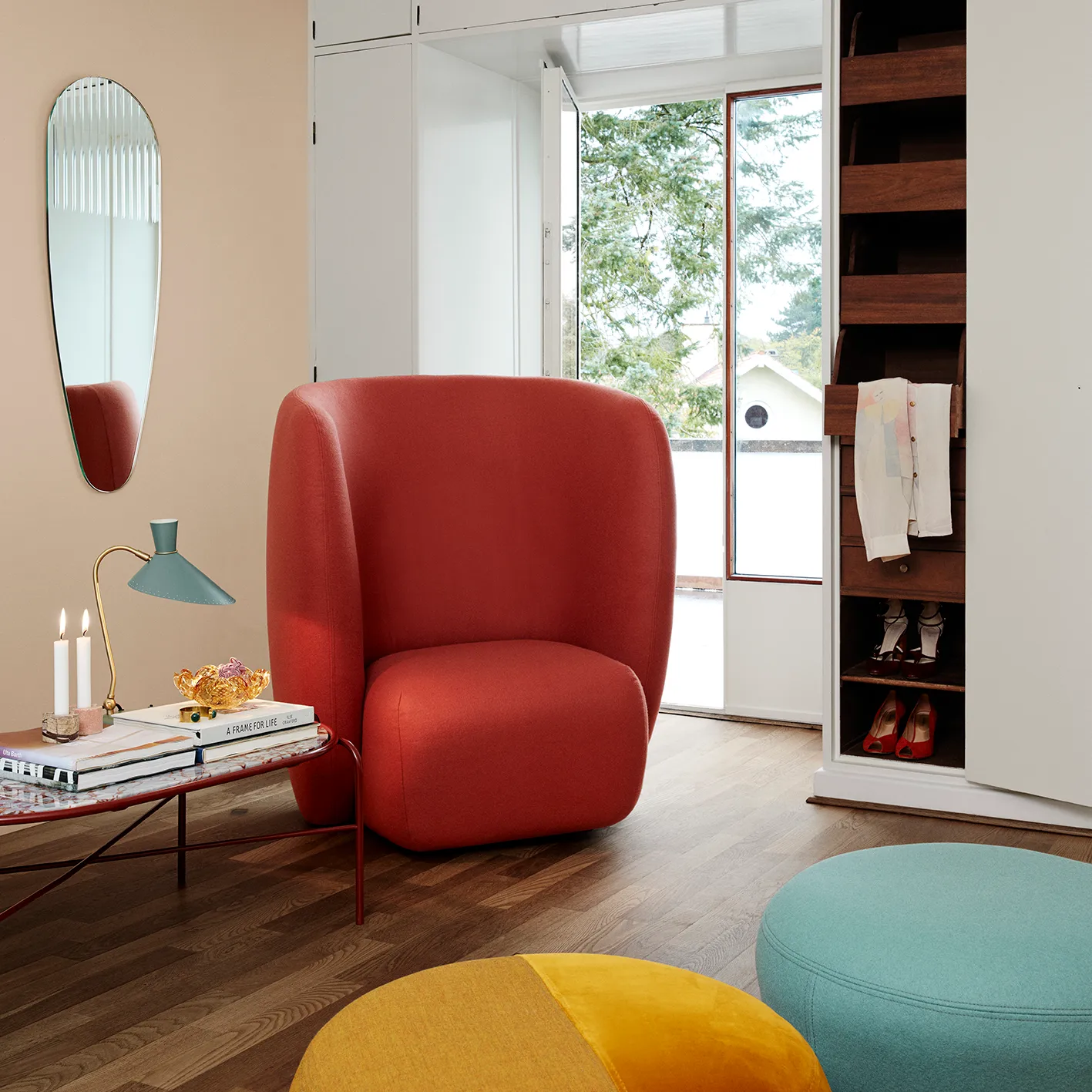 Masquerade Oval -peili, Kirkas Warm Nordic