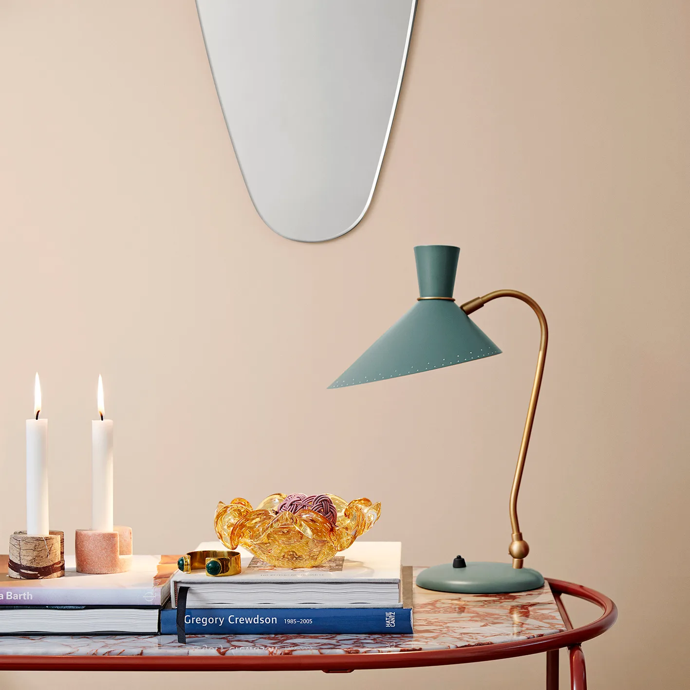 Masquerade Oval -peili, Kirkas Warm Nordic