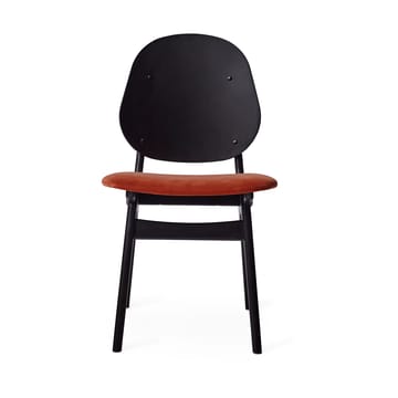 Noble tuoli - Kangas brick red, mustaksi maalattu pyökkirunko - Warm Nordic