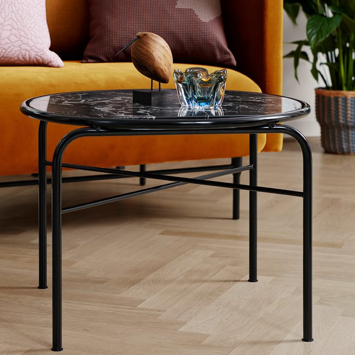 Secant sohvapöytä marmori Ø 60 cm - Black-gold - Warm Nordic