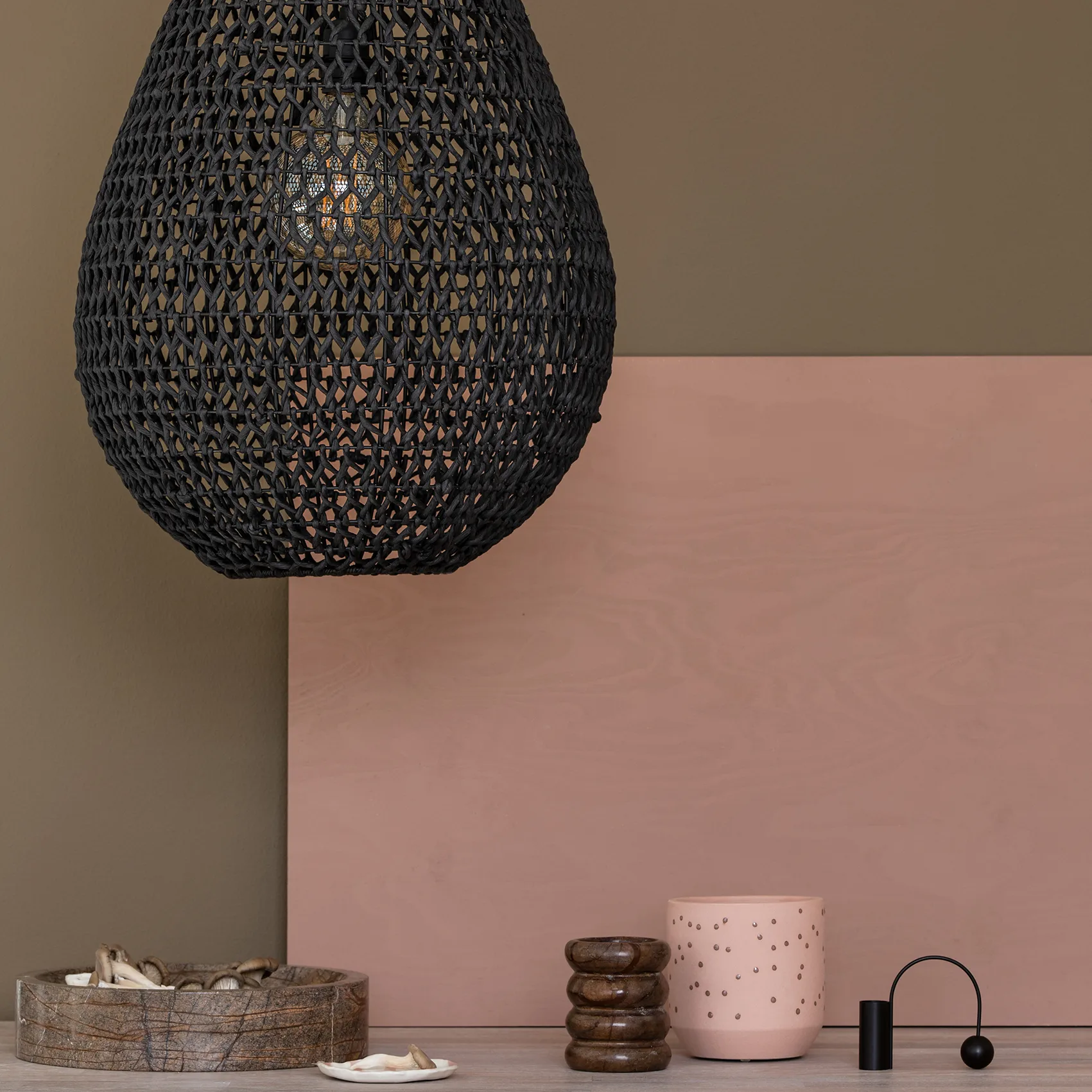 Buster lampunvarjostin, Ø 45 cm, Musta Watt & Veke