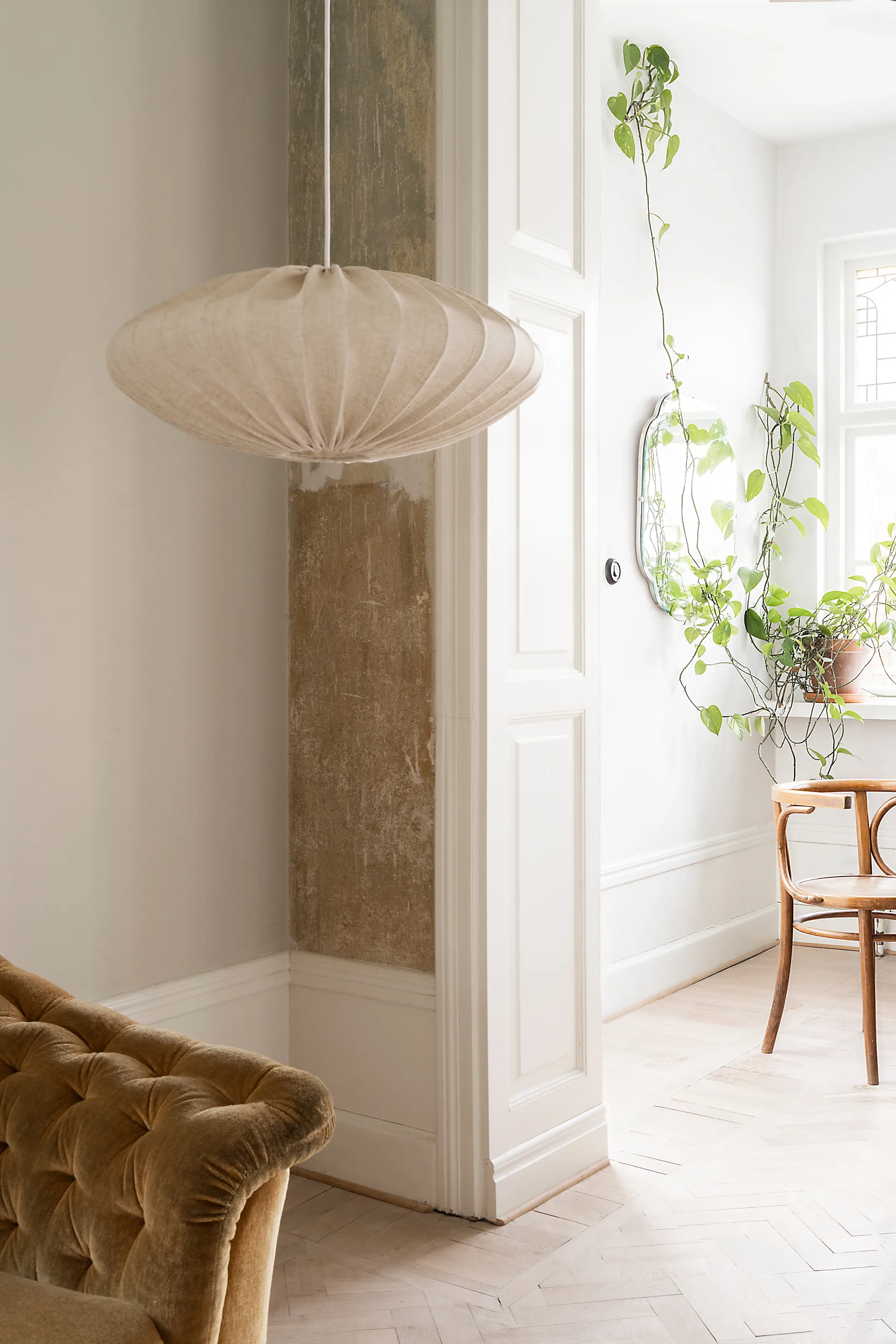 Ellipse lampunvarjostin 65 cm pellava, Natural Watt & Veke