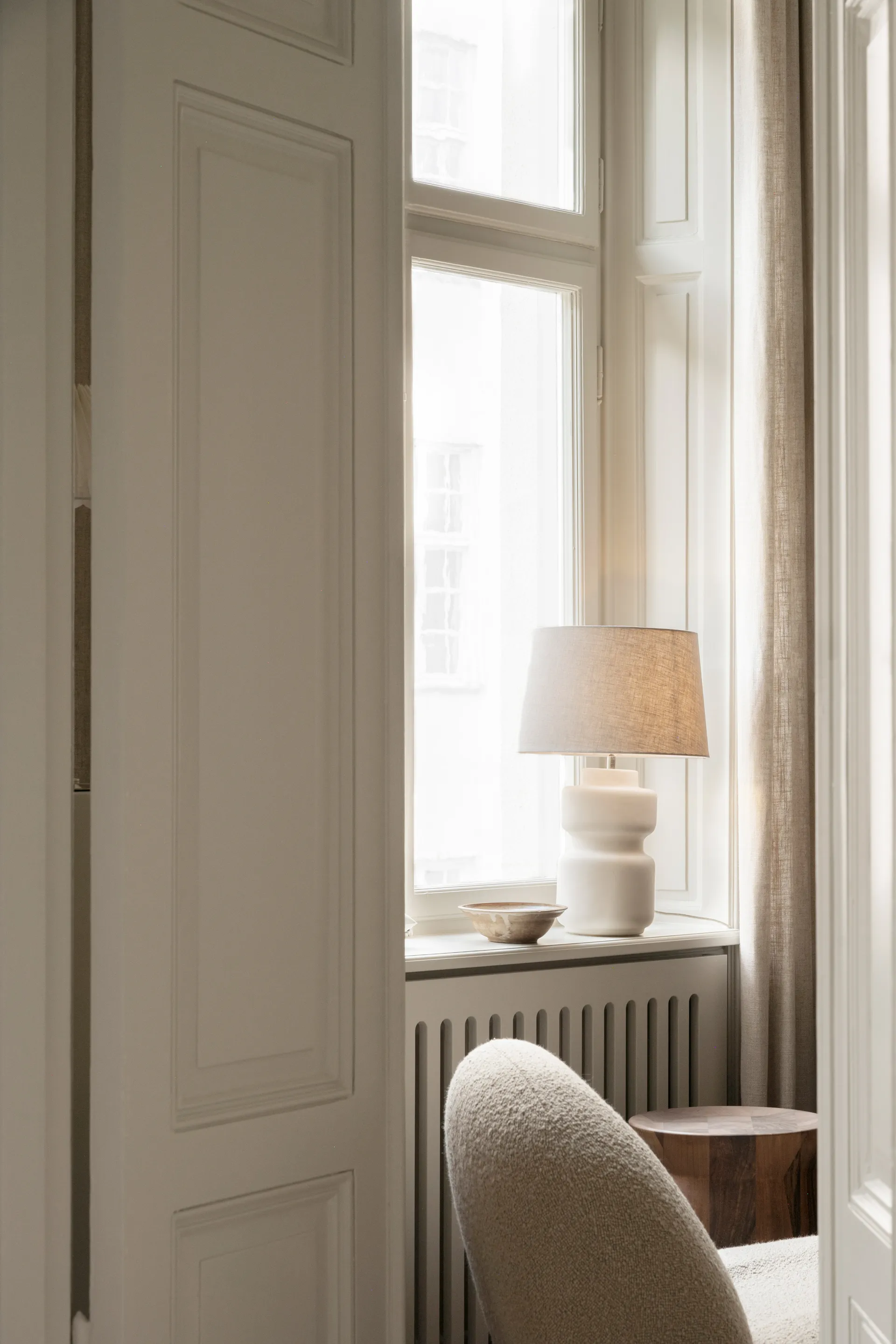 Evy lampunjalka 37 cm, White-ivory Watt & Veke