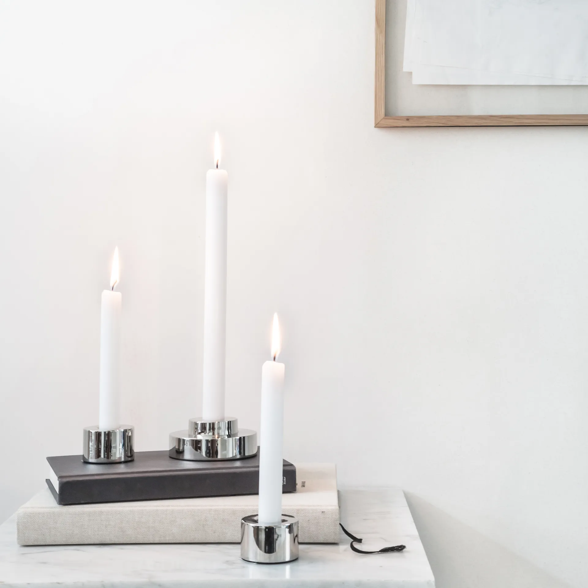 Helix kynttilänjalka, 2-pakkaus, Kiiltävä kromi Watt & Veke