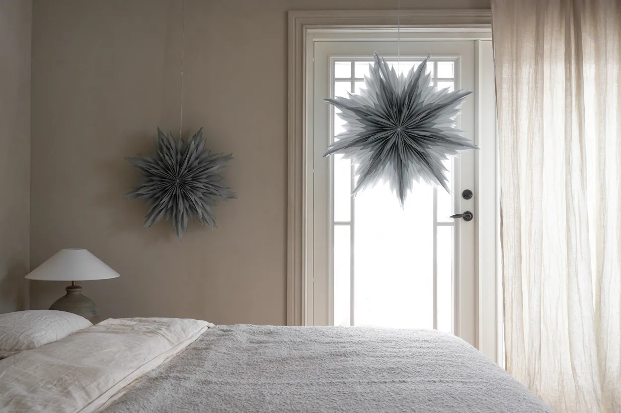 Oslo adventtitähti Ø80 cm 2-pakkaus - Harmaa Watt & Veke