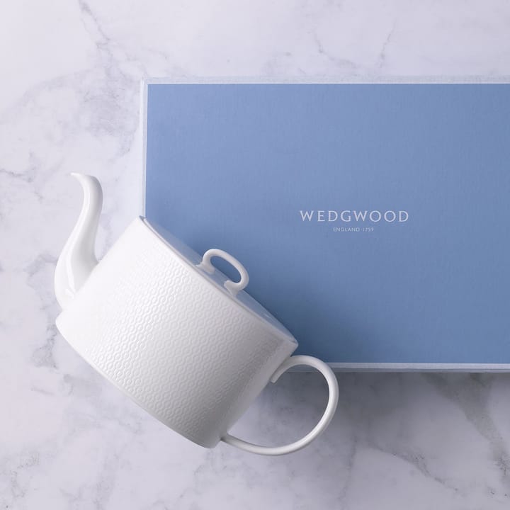 Gio teekannu, valkoinen Wedgwood