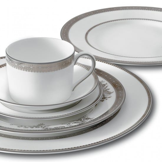 Vera Wang Lace Platinum lautanen, Ø 15 cm Wedgwood