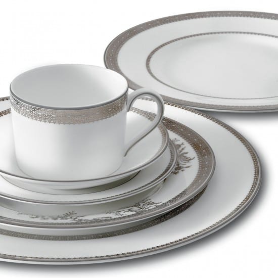 Vera Wang Lace Platinum lautanen, Ø 20 cm Wedgwood