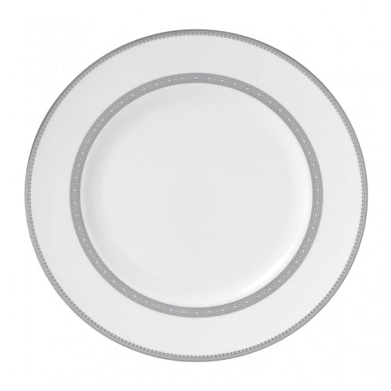 Wedgwood Vera Wang Lace Platinum lautanen 27 cm | Skandinaavinen Sisustus | Asetit | Valkoinen