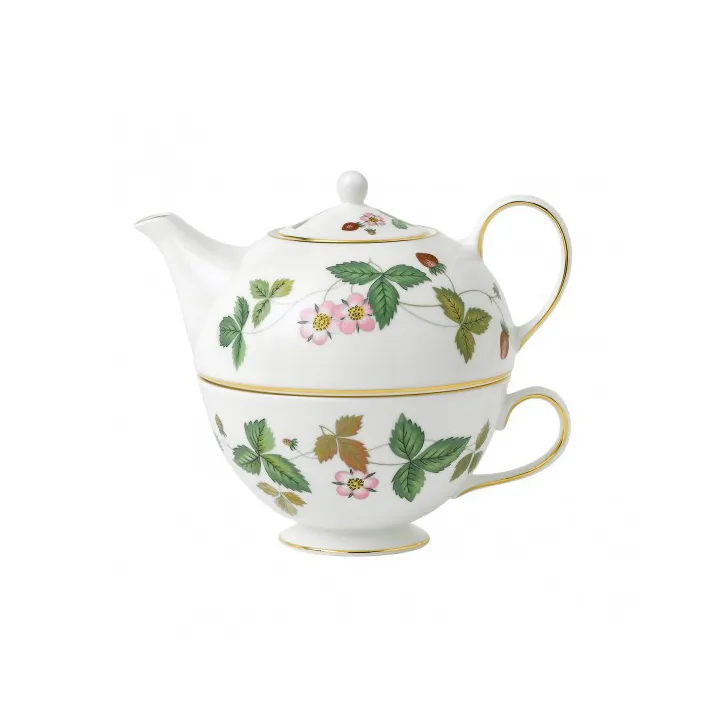 Wild Strawberry teekannu ja kuppi, multi Wedgwood