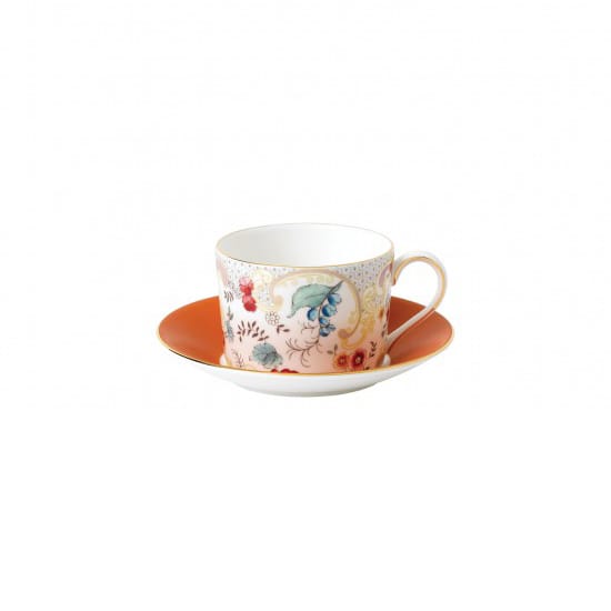Wonderlust kuppi aluslautasella - rococo flowers - Wedgwood