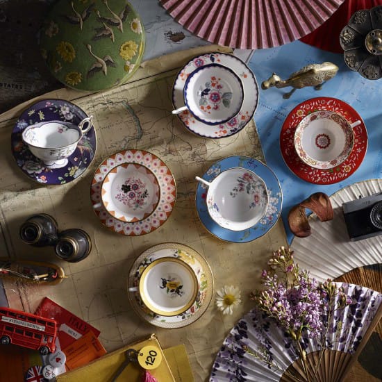 Wonderlust pieni teekuppi aluslautasella, blossom Wedgwood