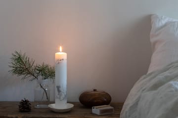 Alv kynttilänjalka Ø14 cm - Valkoinen-harmaa - Wik & Walsøe