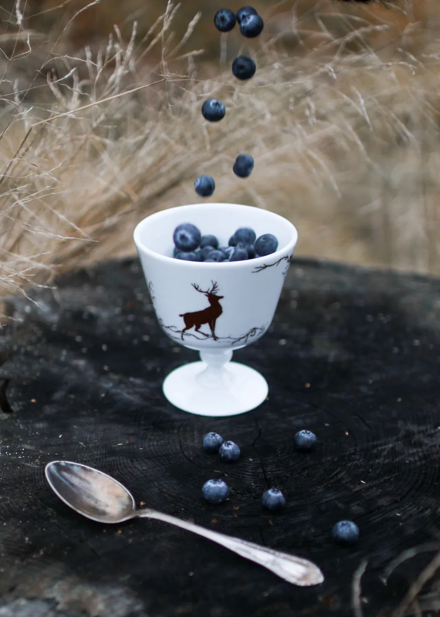 Alveskog jälkiruokakulho jalalla Ø11 cm, Valkoinen Wik & Walsøe