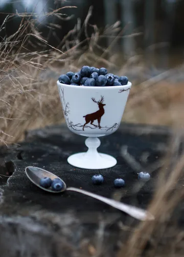 Alveskog jälkiruokakulho jalalla Ø11 cm - Valkoinen - Wik & Walsøe