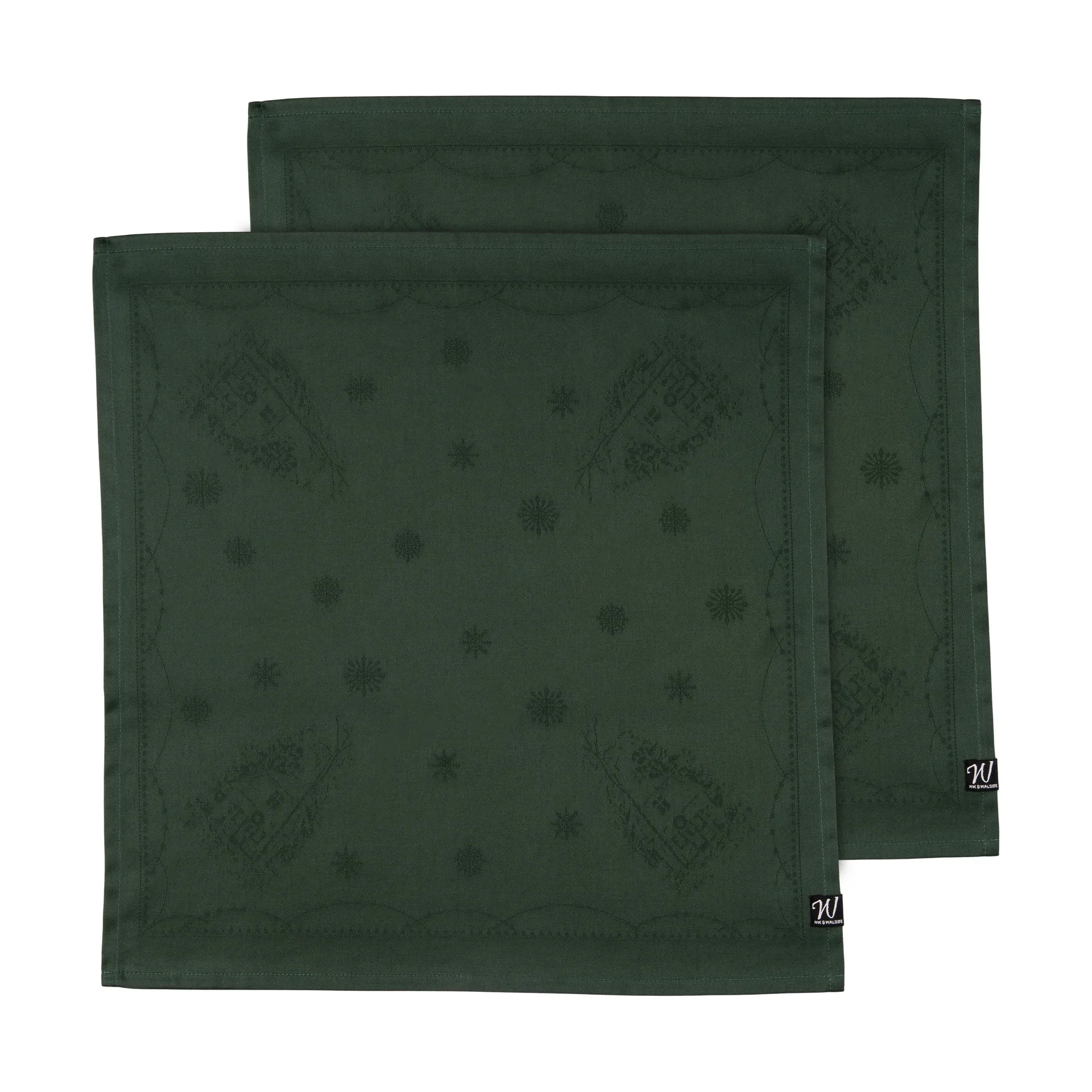 Jouluaamun kangaslautasliina 45x45 cm 2-pack, Vihreä Wik & Walsøe
