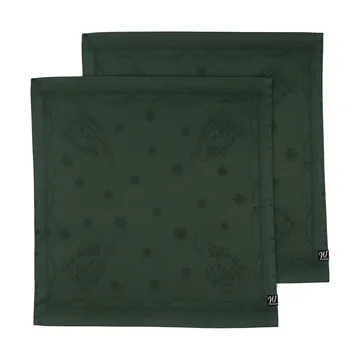 Jouluaamun kangaslautasliina 45x45 cm 2-pack - Vihreä - Wik & Walsøe