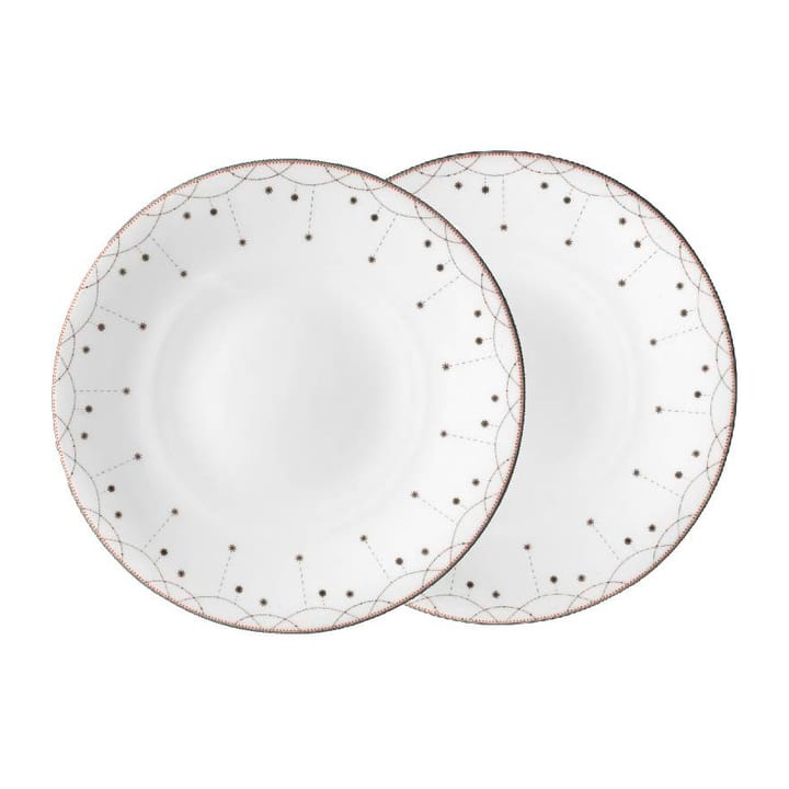Julemorgen Girlander -lautanen 2-pakkaus Ø 28 cm - Valkoinen - Wik & Walsøe
