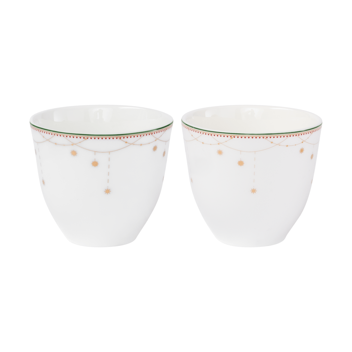 Wik & Walse Julemorgen Girlandi muki 2-pack 20 cl Valkoinen