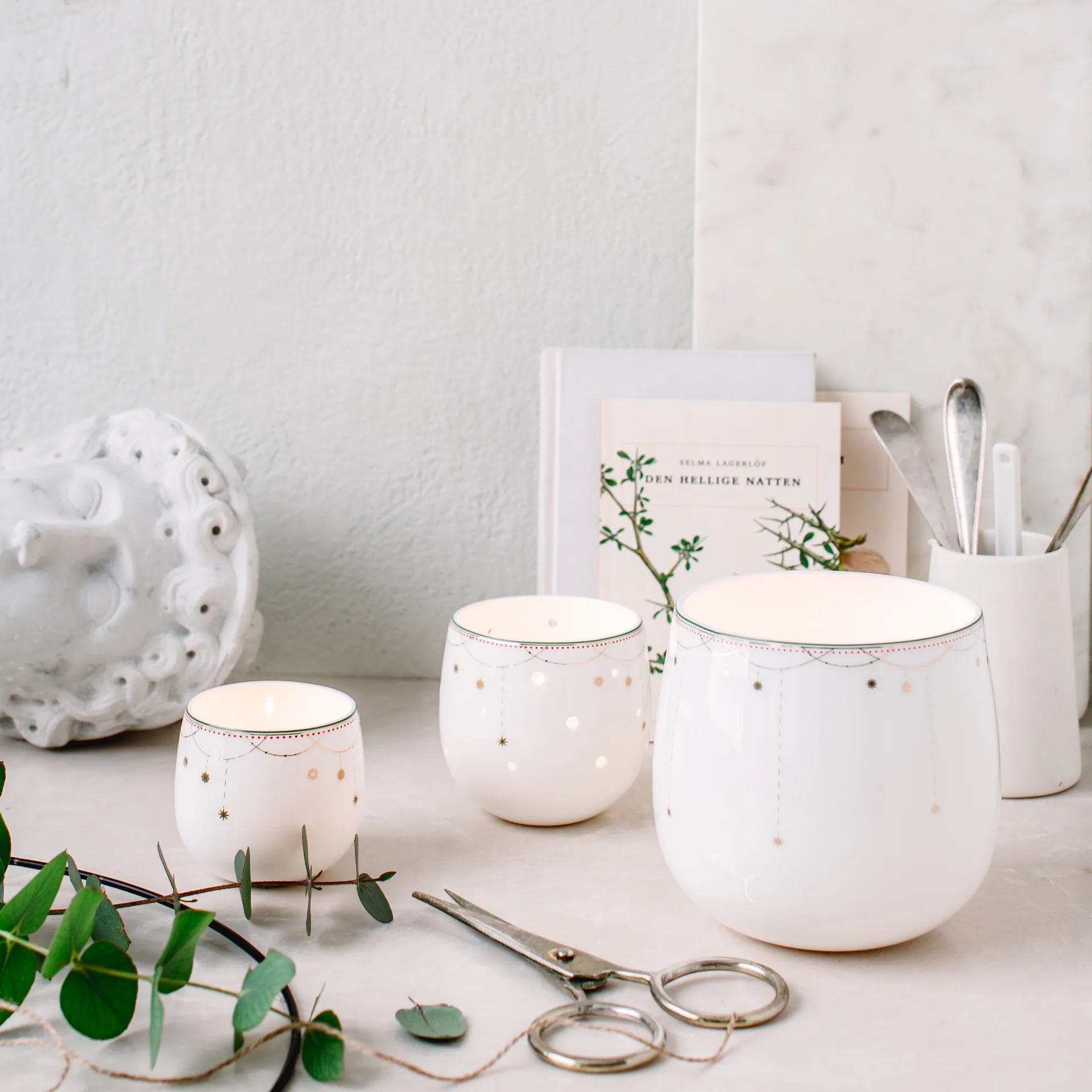 Julemorgen kulho-kynttilälyhty, 8 cm Wik & Walsøe