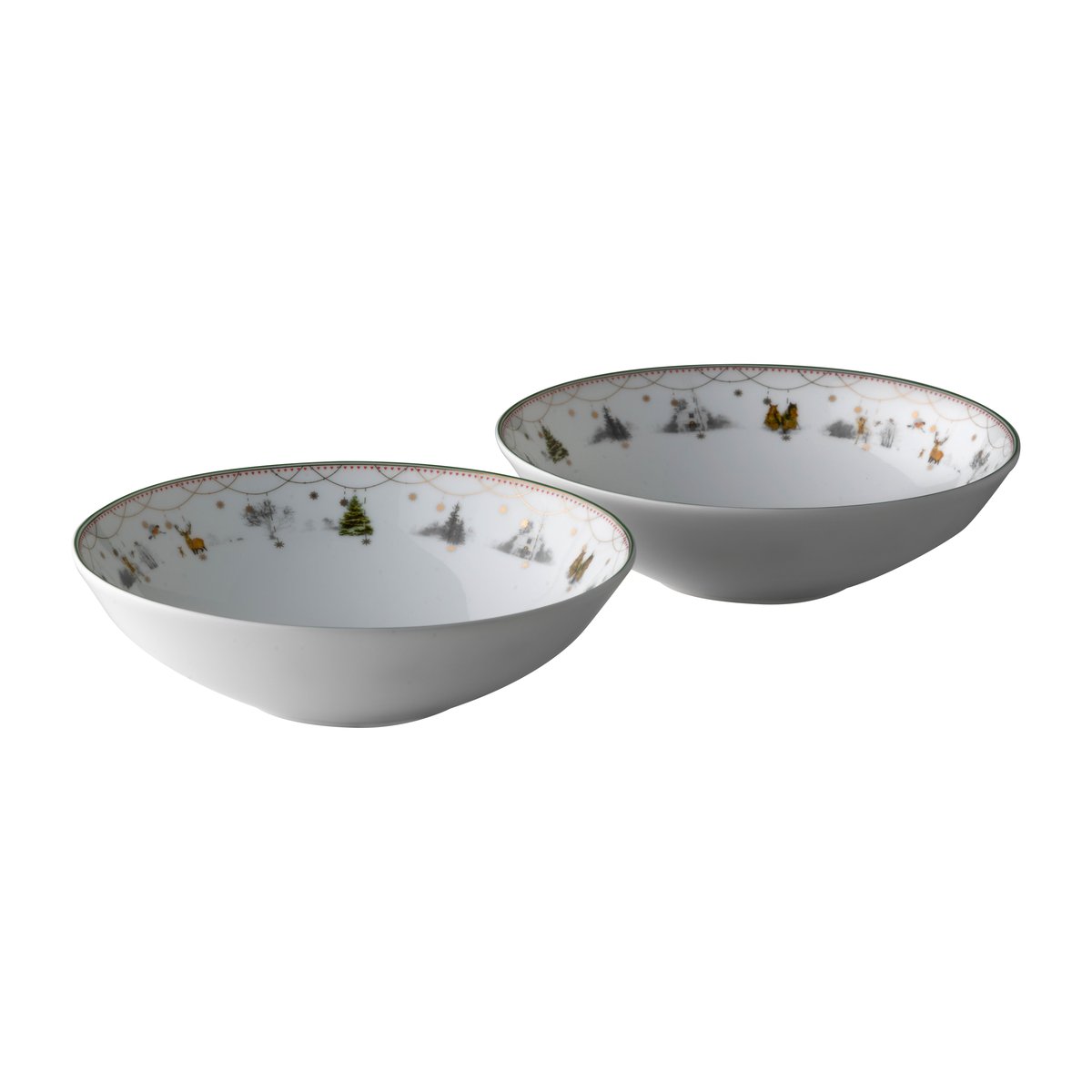 Wik & Walse Julemorgen kulho pieni 2-pakkaus 16 cm Valkoinen