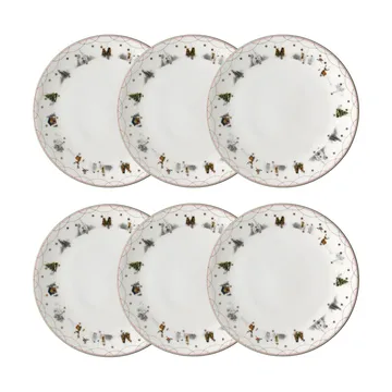 Julemorgen lautanen Ø28 cm 6-pakkaus - Wik & Walsøe