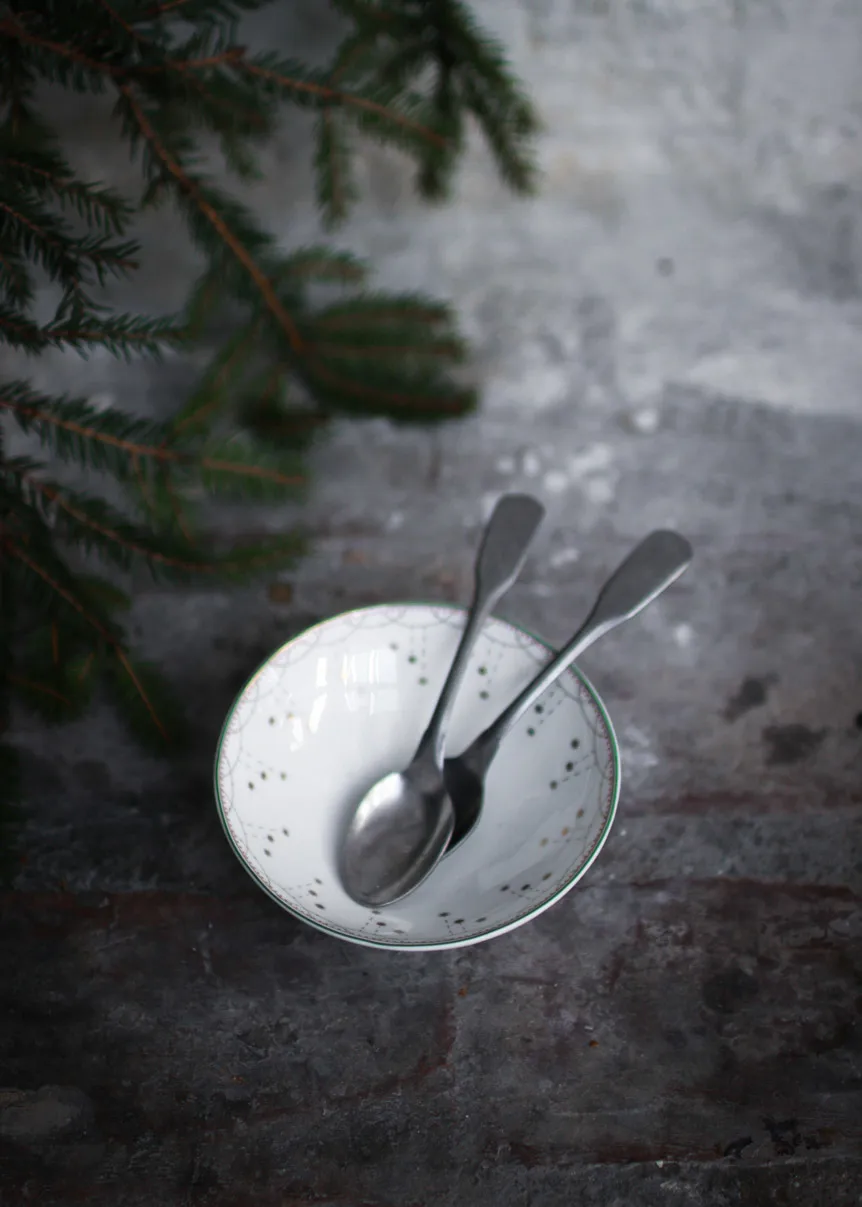 Julemorgen Story & Garlander -kulho pieni 2-pakkaus, Ø 12 cm Wik & Walsøe