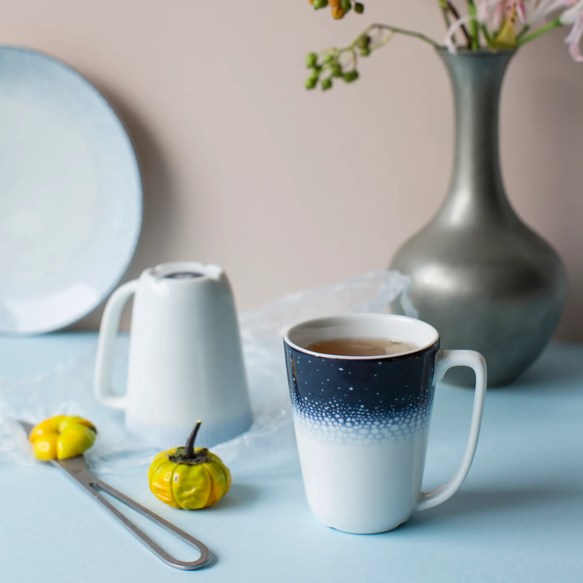 Osean kuppi 20 cl 3-pakkaus, Sininen-valkoinen Wik & Walsøe