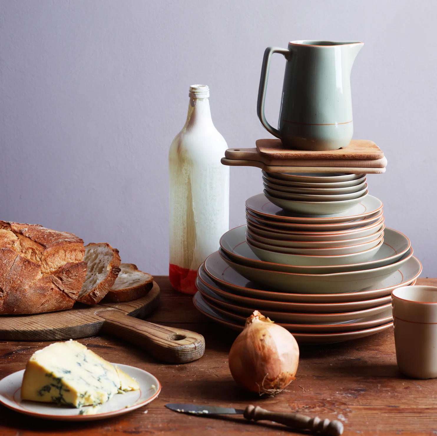 Rustikk syvä lautanen vihreä, 24 cm Wik & Walsøe