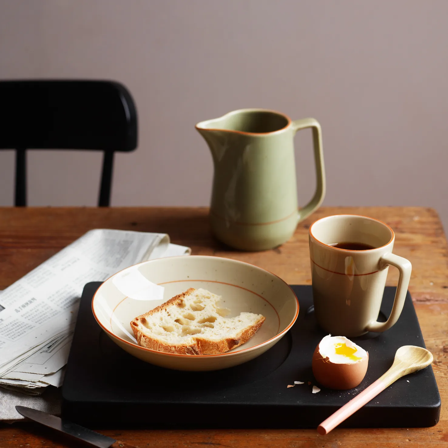 Rustikk syvä lautanen vihreä, 24 cm Wik & Walsøe