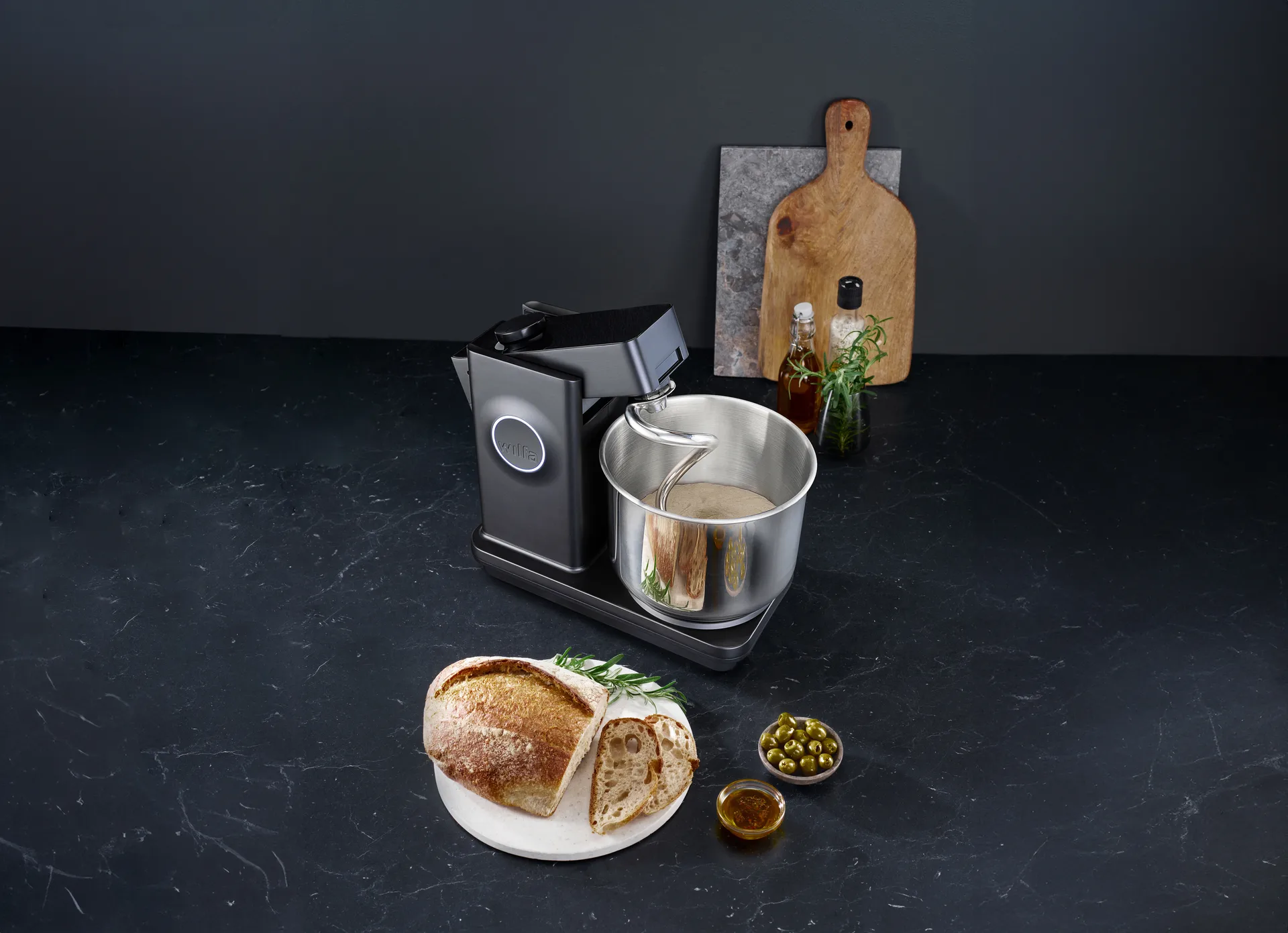 Probaker timer KM2BS-T70 keittiökone 7 osaa, Musta Wilfa