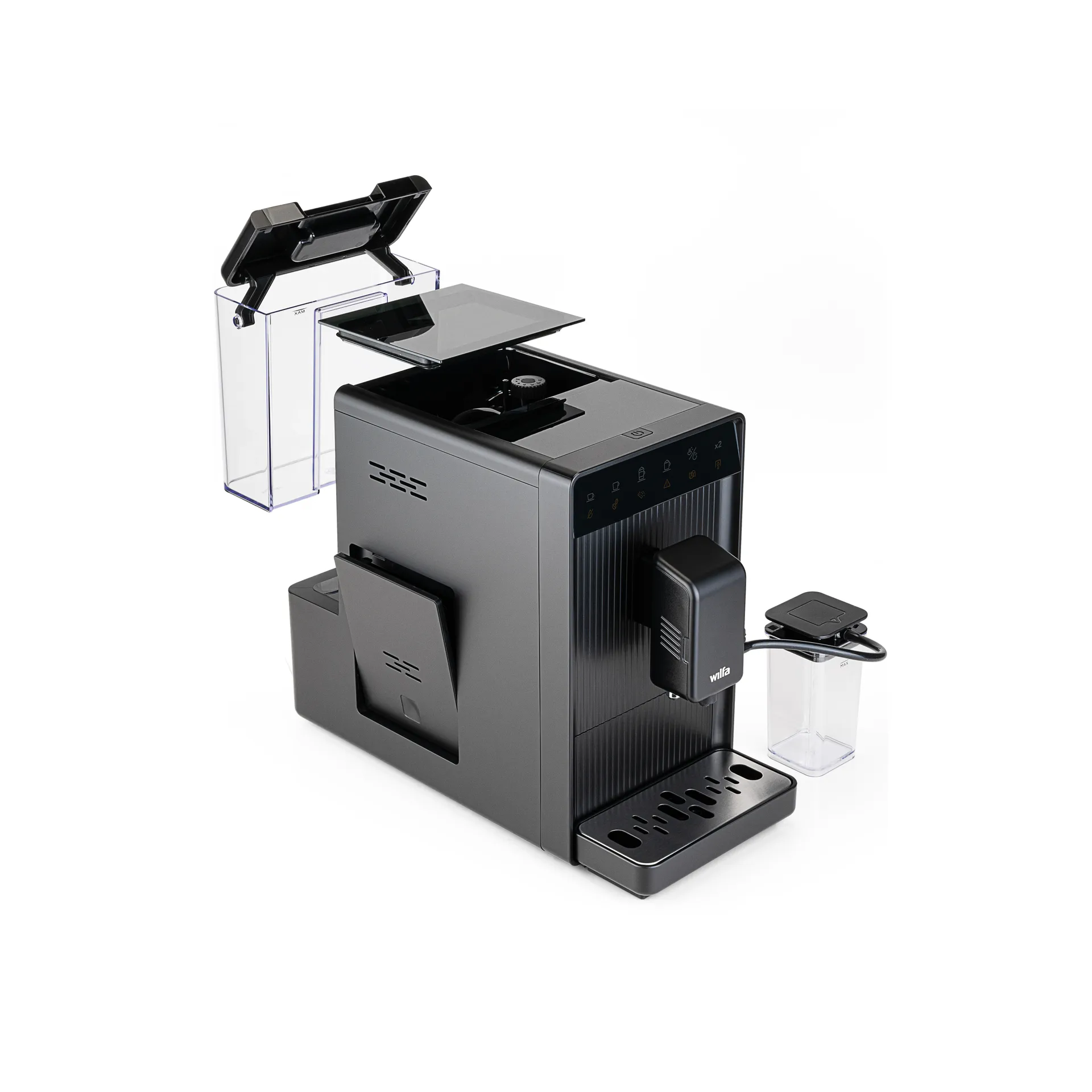 Volo EMA1B-TCM19 automaattinen espressokone, Musta Wilfa