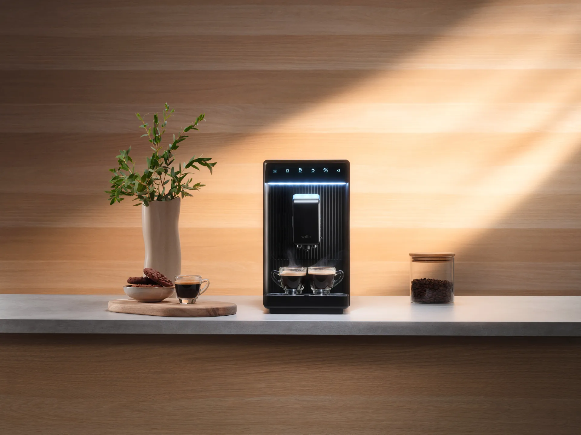 Volo EMA1B-TCM19 automaattinen espressokone, Musta Wilfa