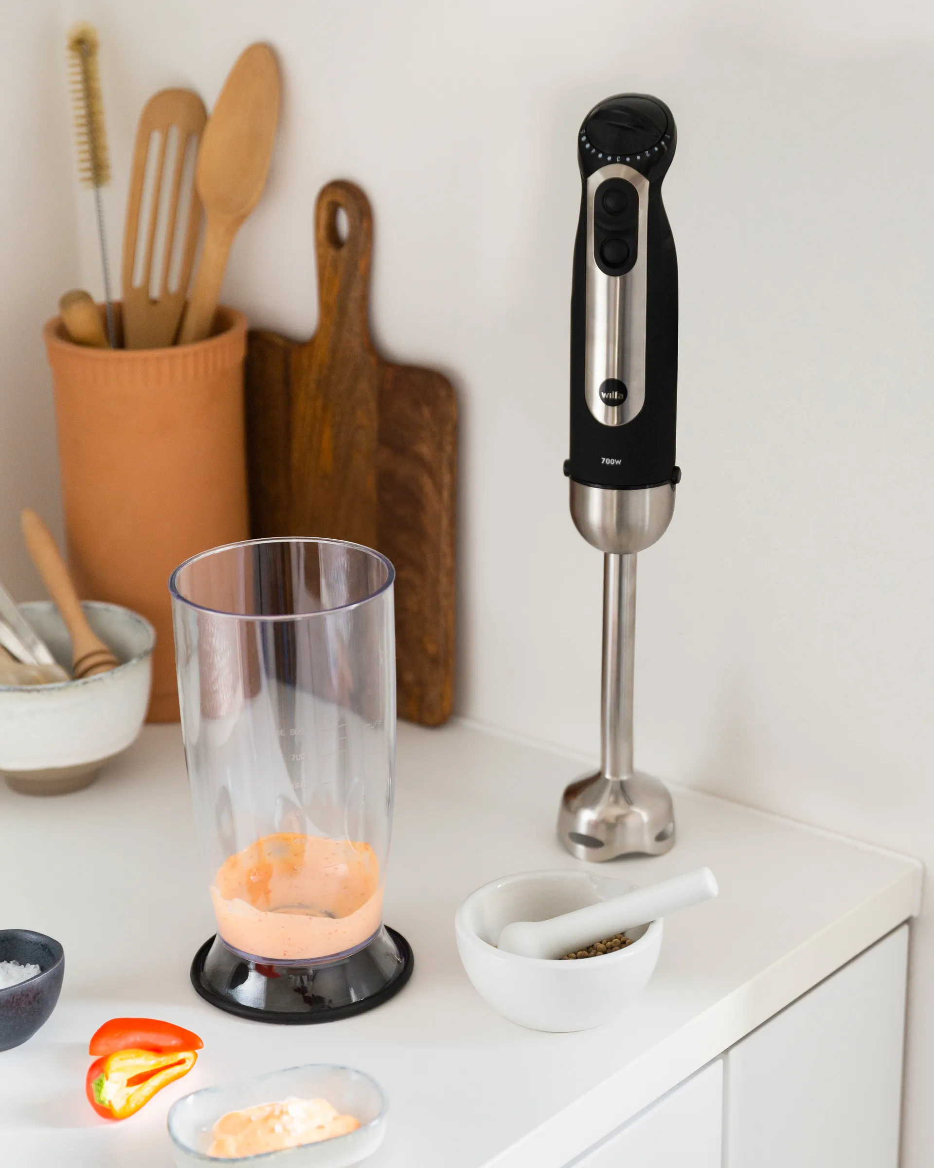 Wilfa Sauvasekoitinsetti, Ruostumaton teräs Wilfa