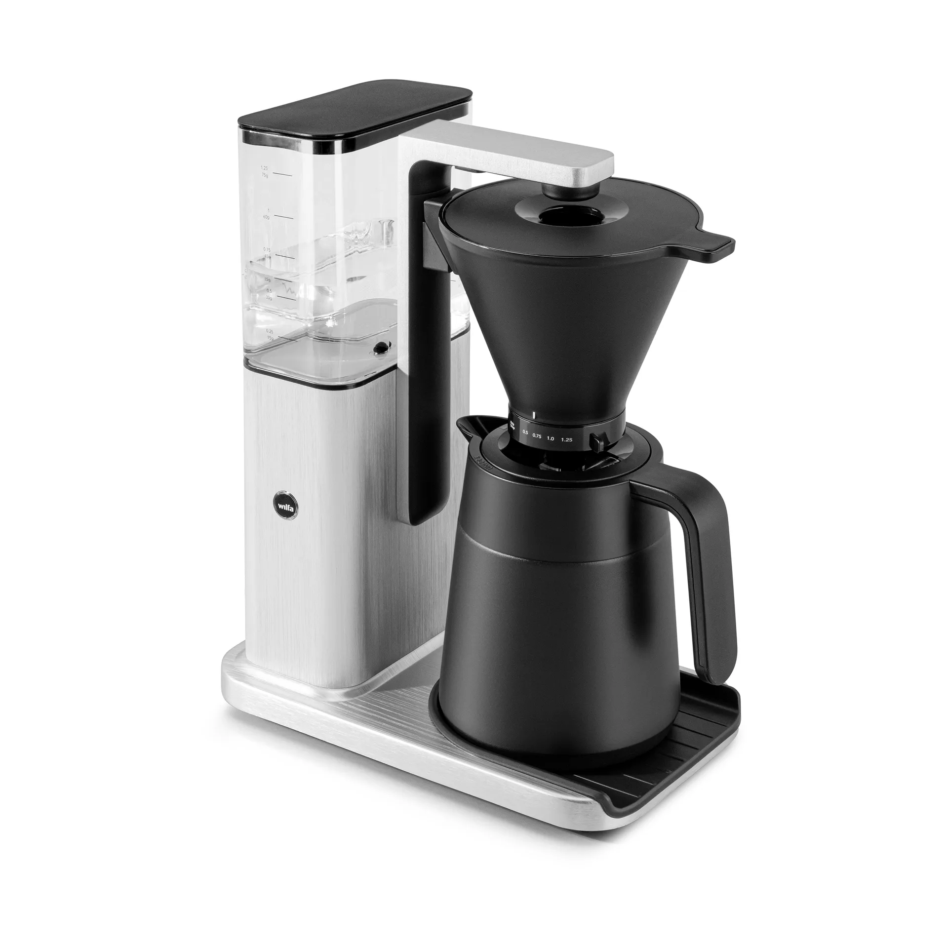 Wilfa Zense Alux termospannu, Alumiini musta, 1,25 l Wilfa