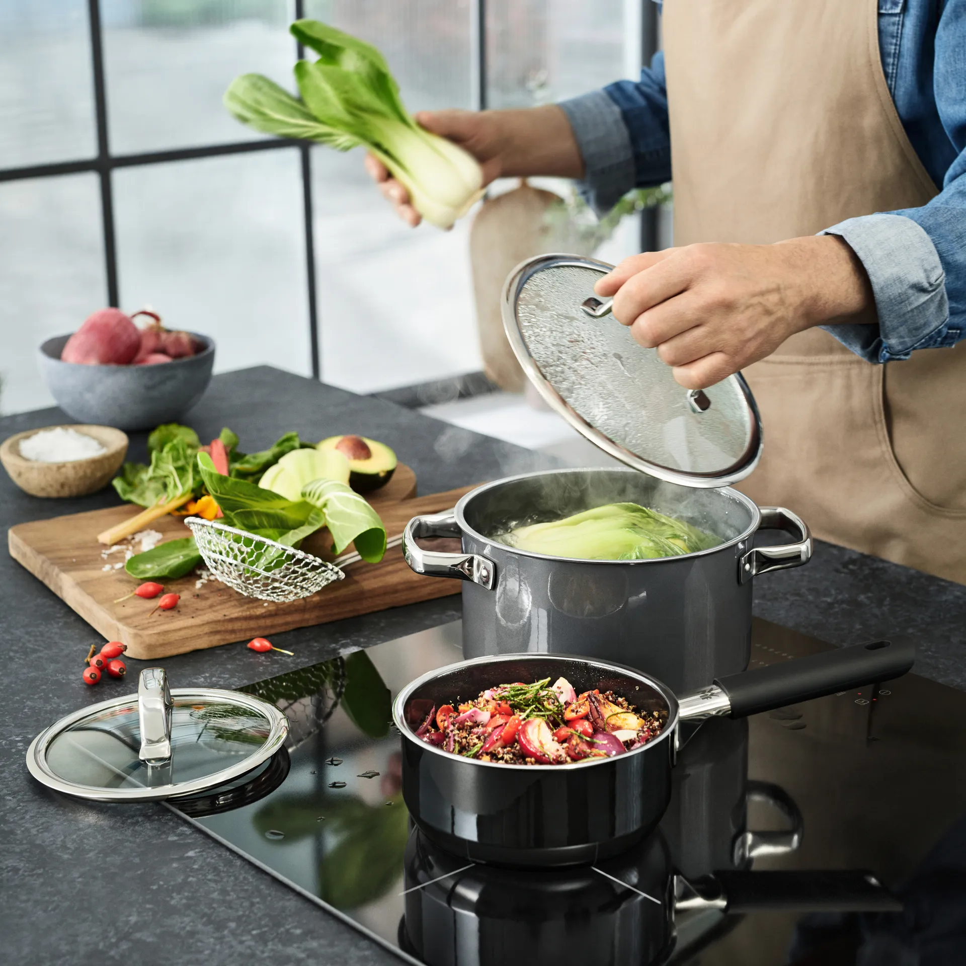 Fusiontec kannellinen pata 3,7 l, Platina WMF