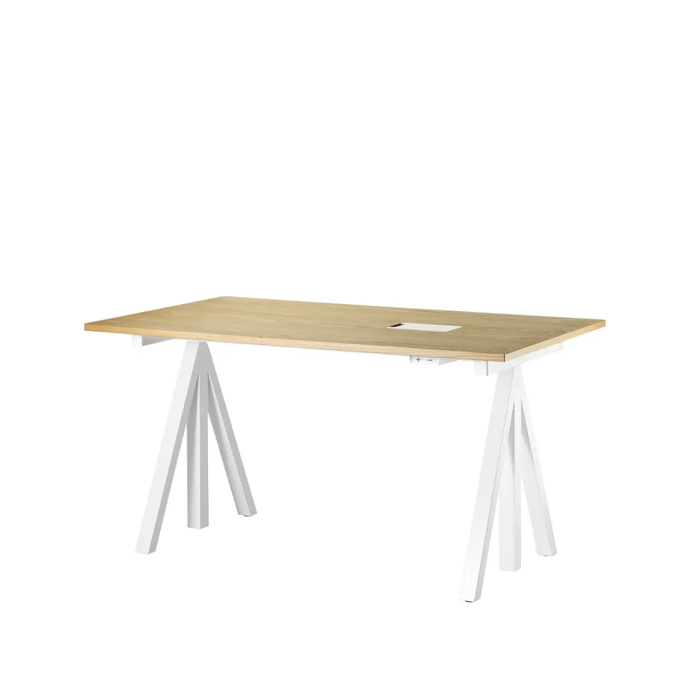 Works työpöytä - tammi & valkoinen Works
