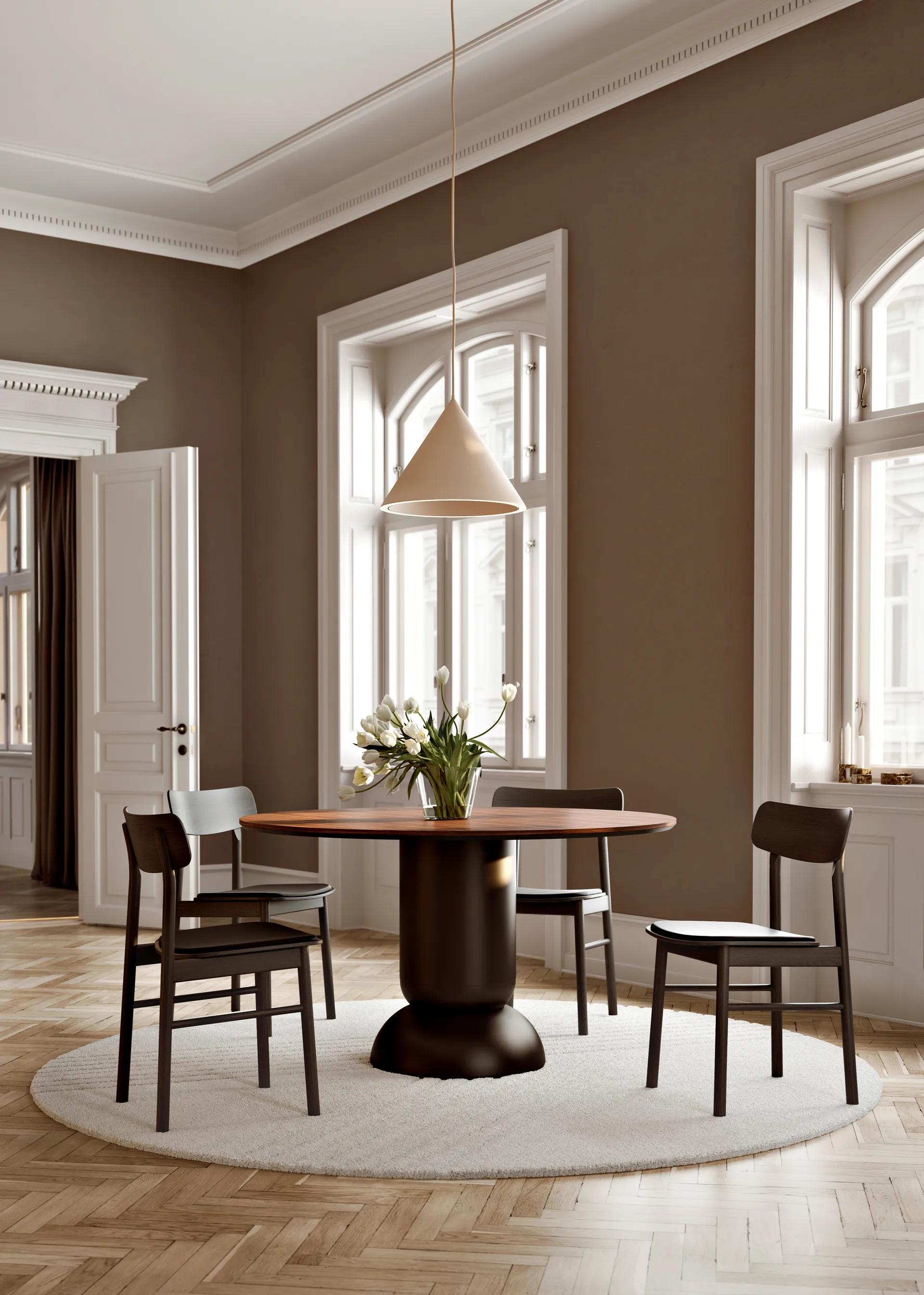 Annular riippuvalaisin large, Beige Woud