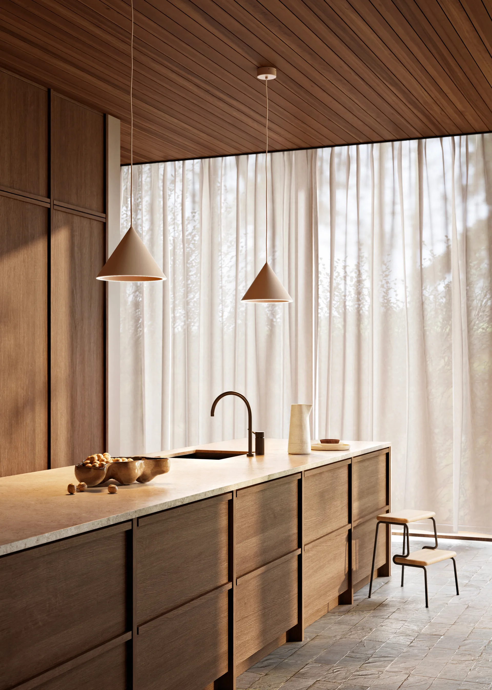 Annular riippuvalaisin small, Beige Woud