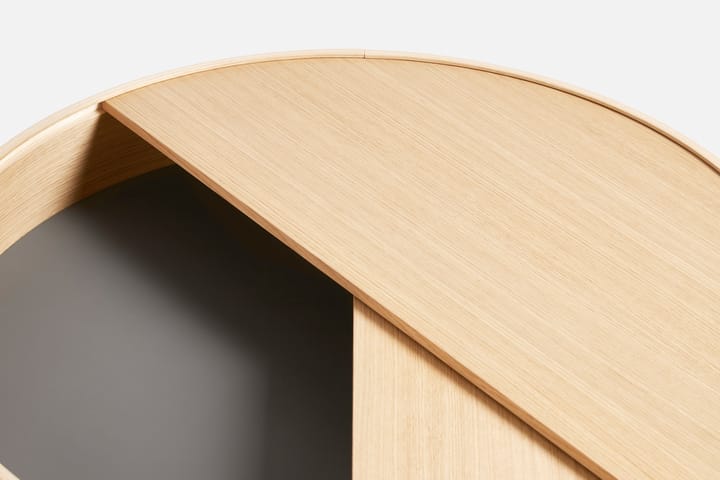 Arc kahvipöytä Ø89 cm, Valkopigmentoitu tammi Woud