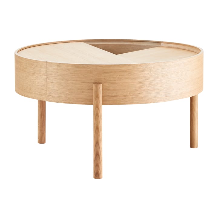 Arc sohvapöytä Ø66 cm, Valkopigmentoitu tammi Woud