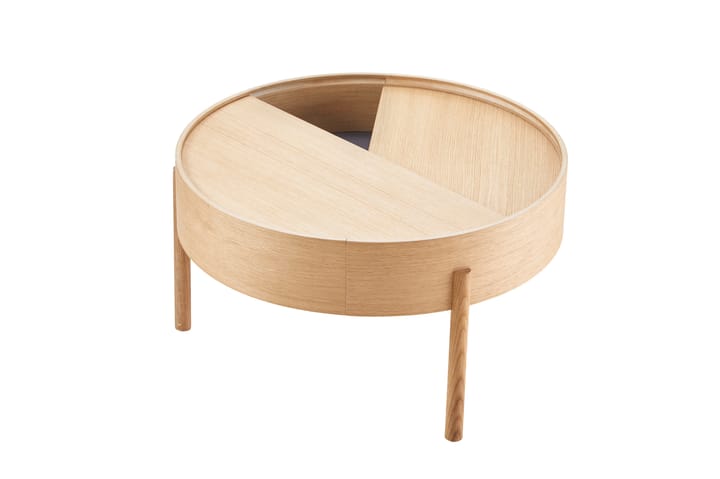 Arc sohvapöytä Ø66 cm, Valkopigmentoitu tammi Woud