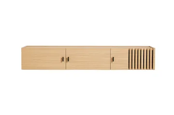 Array seinälle asennettava sideboard, 150 cm - Valkopigmentoitu tammi - Woud