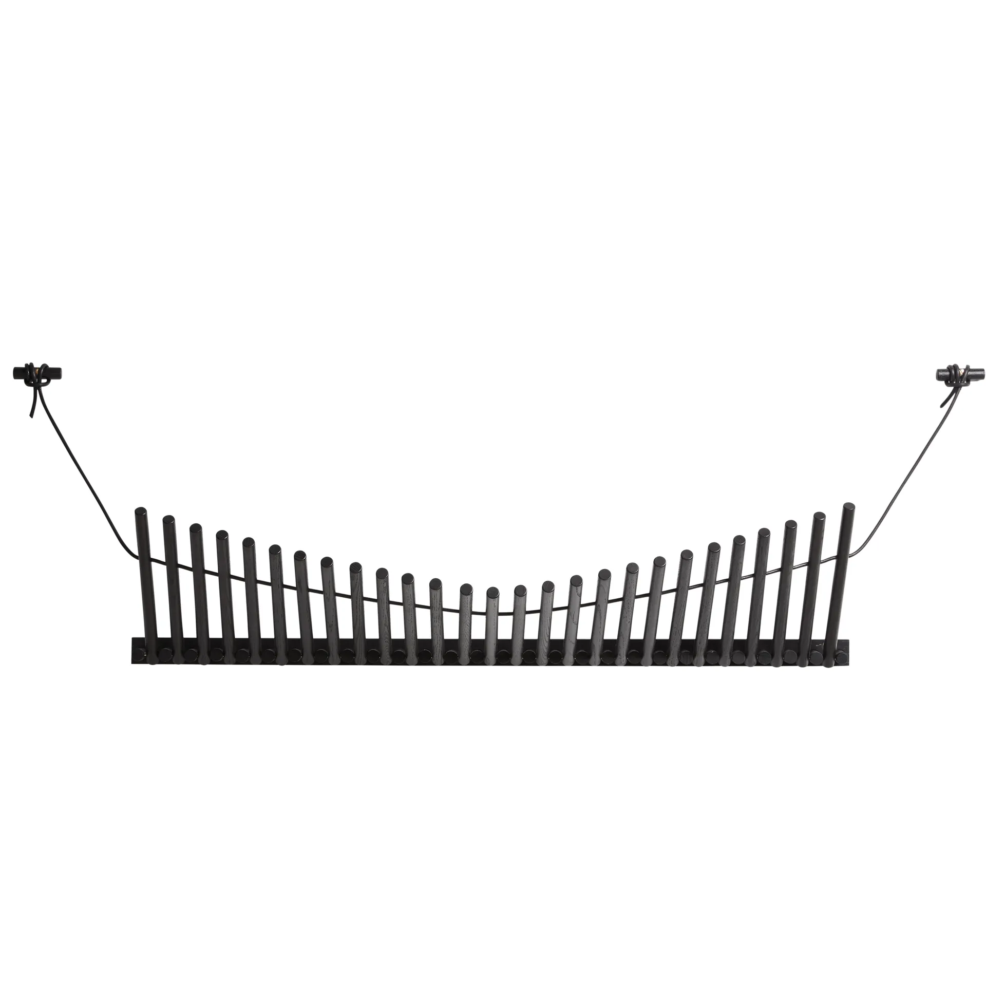 Knaegt vaateripustin, mustaksi maalattu tammi Woud