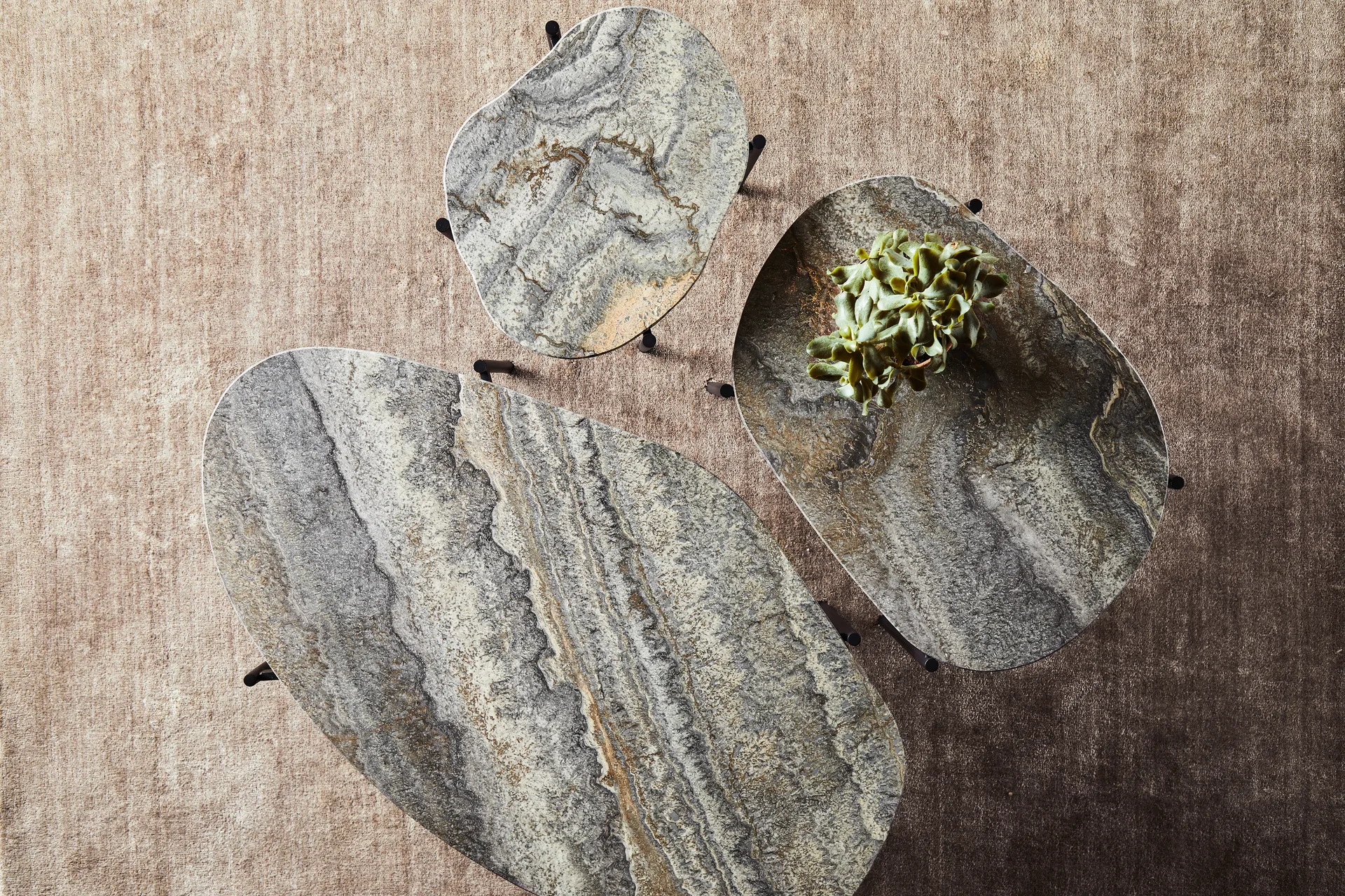 La Terra occasional pöytä, keskikokoinen, Grey melange Woud