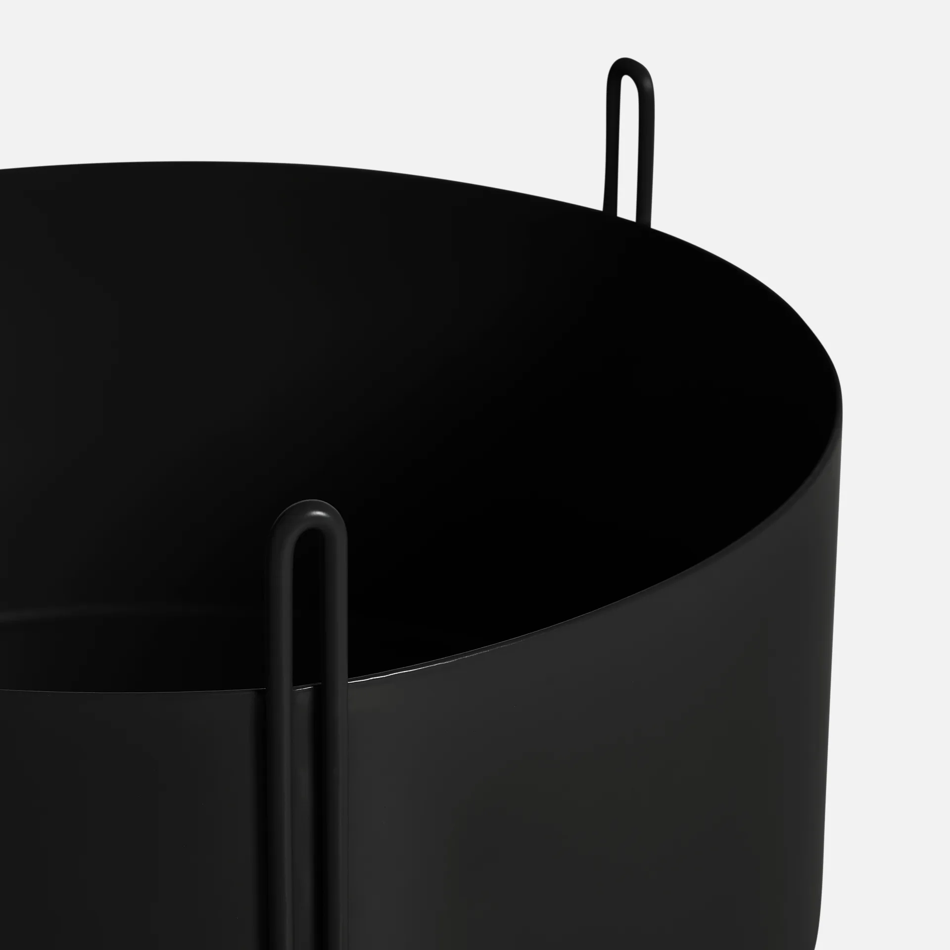 Pidestall kukkaruukku large Ø40 cm, Musta Woud