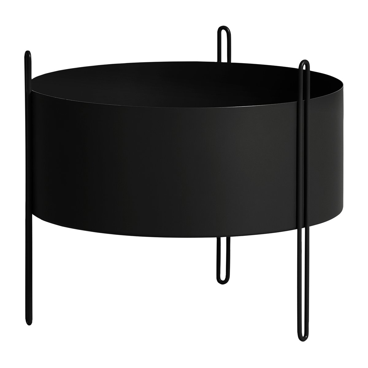 Woud Pidestall kukkaruukku medium 40 cm Musta | Skandinaavinen Sisustus | Ruukut | Musta