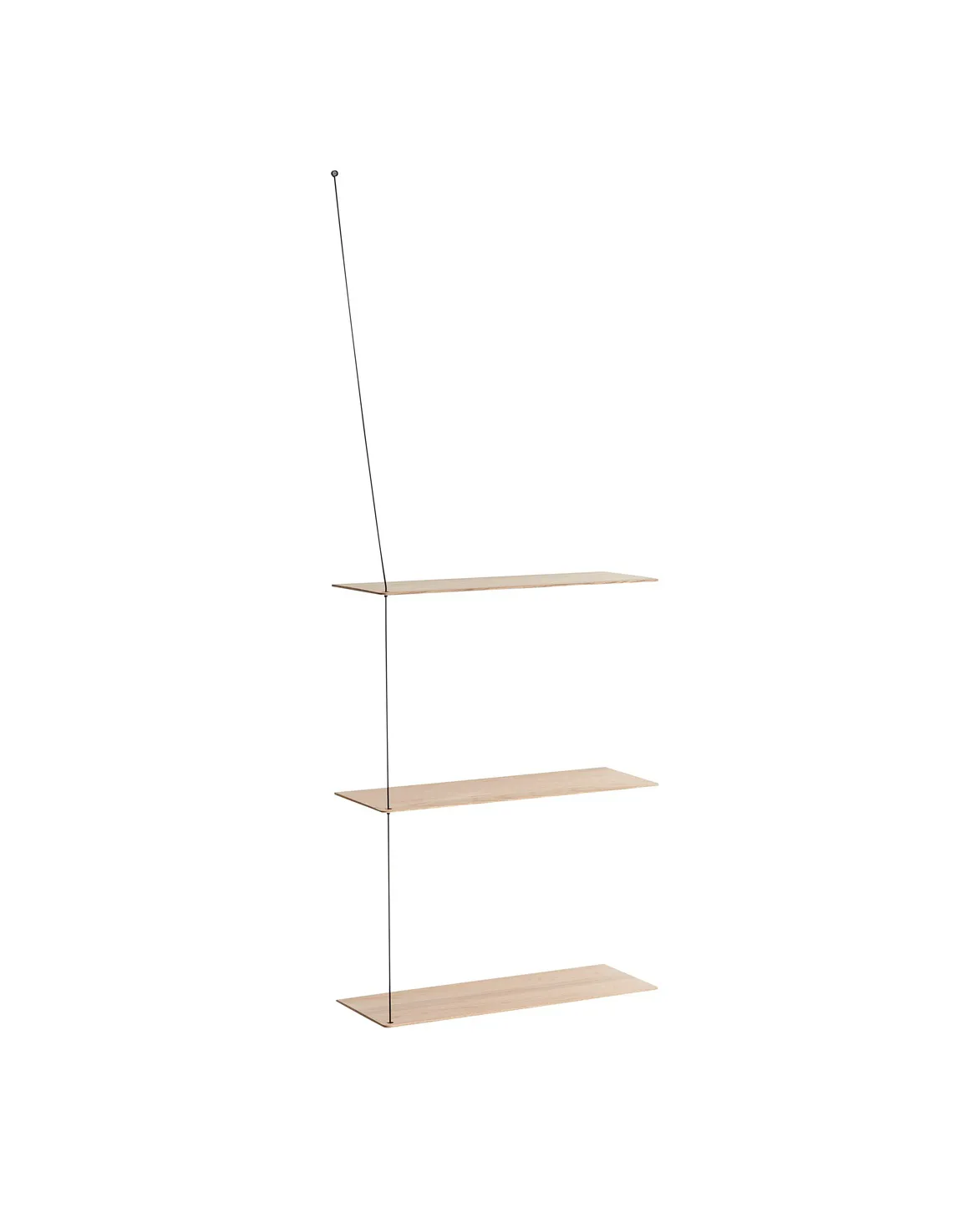 Stedge Add-on hylly, Valkopigmentoitu tammi-musta, 60 cm Woud