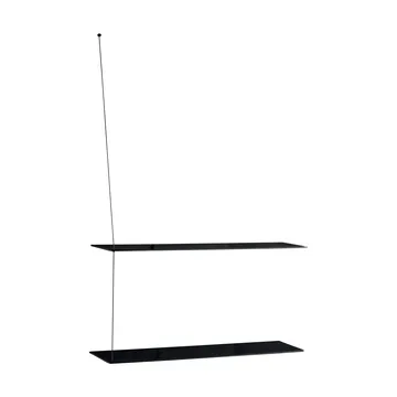 Stedge hylly - Musta tammi, 80 cm, 2 hyllytasoa - Woud