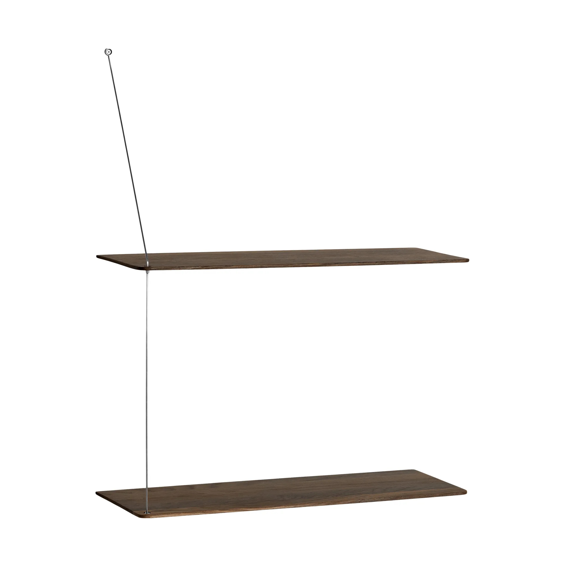 Woud Stedge hylly Savutammi-harjattu teräs, 60 cm, 2 hyllytasoa